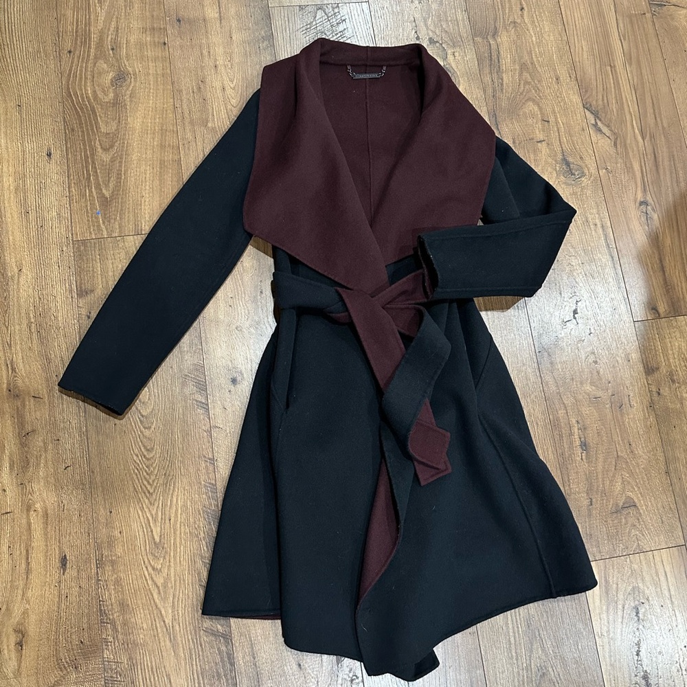 Diane Von Furstenberg reversible wool wrap coat